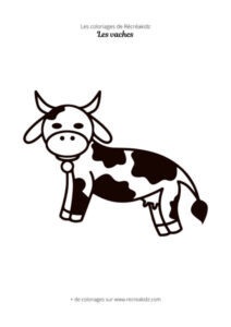 Coloriage de vache pour enfant