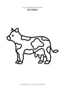 Coloriage de vache simple