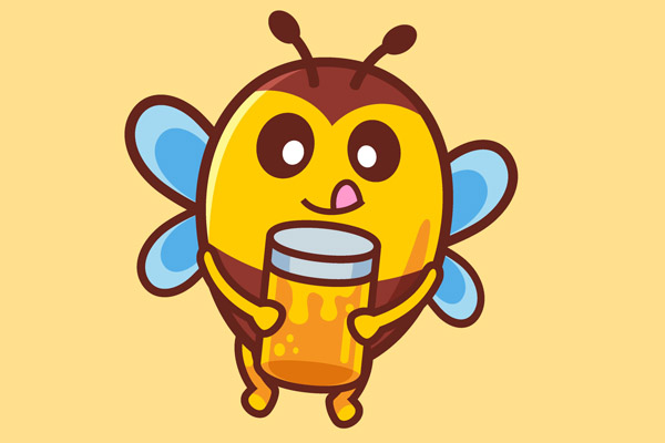 Dessin abeille à colorier