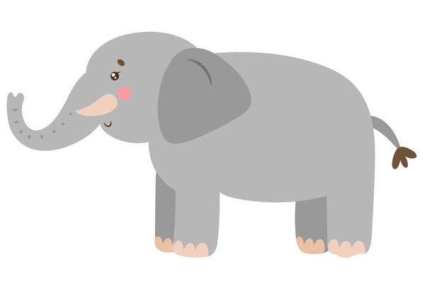 Dessin d'éléphant à colorier