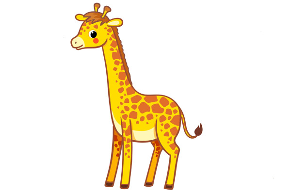 Dessin de girafe à colorier