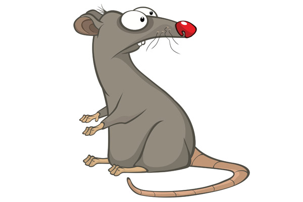 Dessin de rat à colorier
