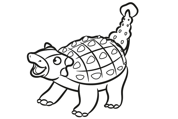 Coloriage ankylosaure à imprimer