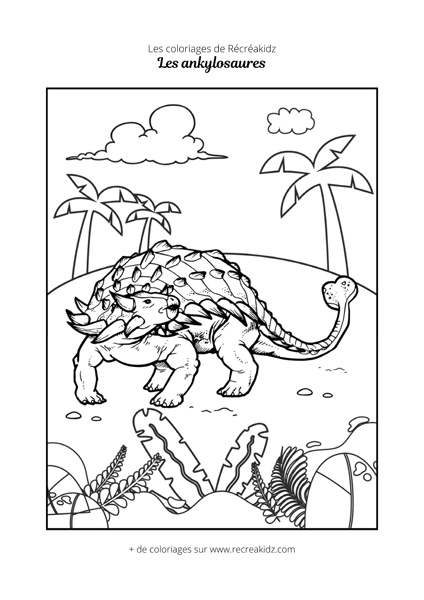 Coloriage ankylosaure CP