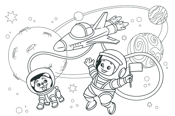 Coloriage astronaute à imprimer