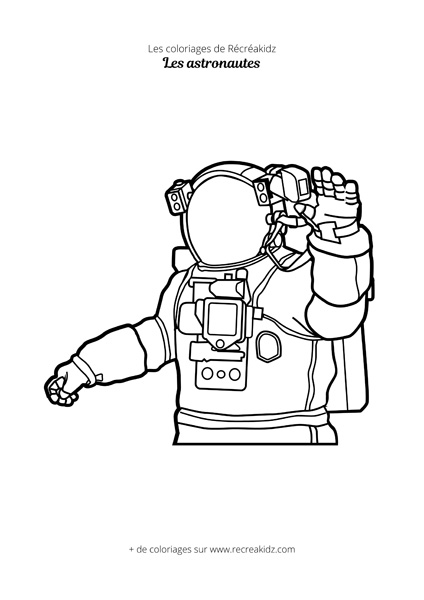 Coloriage astronaute difficile