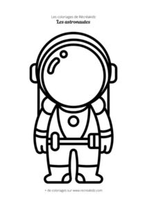 Coloriage d'astronaute facile