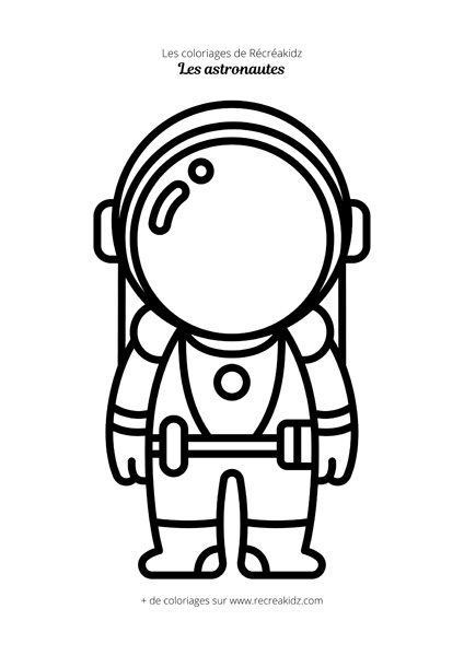 Coloriage d'astronaute facile