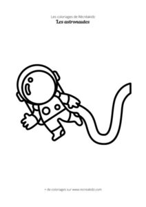 Coloriage astronaute rigolo
