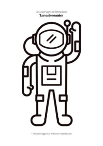 Coloriage astronaute simple