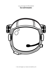 Coloriage casque astronaute