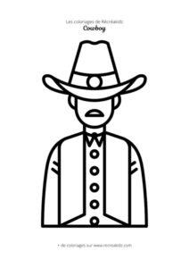 Coloriage de cowboy simple