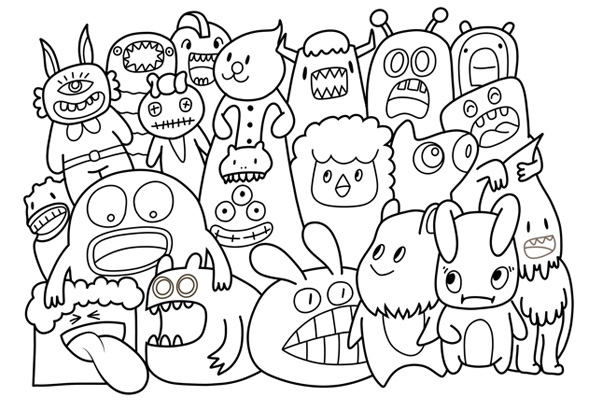 Coloriage monstre à imprimer