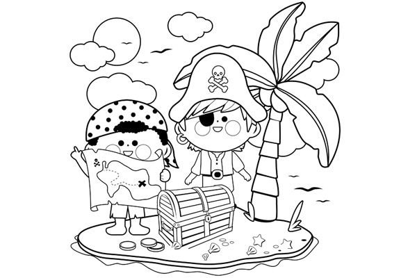 Coloriage pirate à imprimer