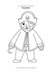 Coloriage de pirate simple