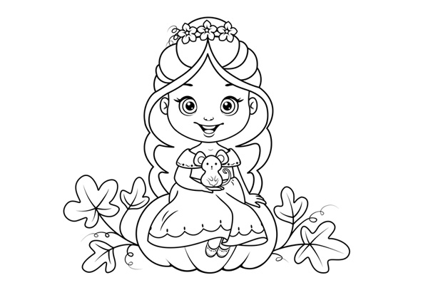 Coloriage princesse à imprimer