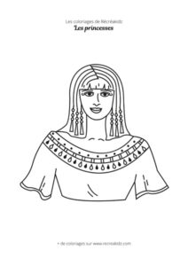 Coloriage princesse égyptienne
