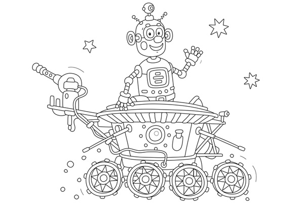 Coloriage robot à imprimer