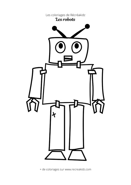 Coloriages robot  Coloriage robot, Coloriage, Dessin a colorier