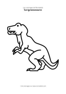 Coloriage de Tyrannosaure pour la maternelle