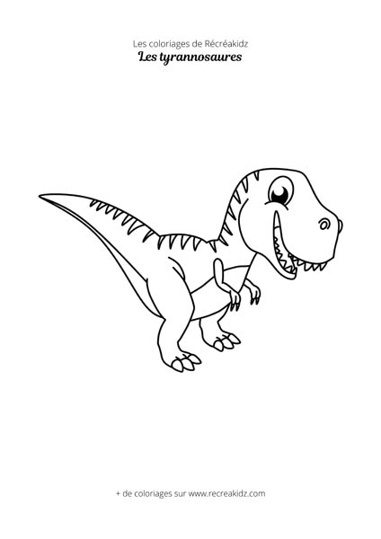 Coloriage bébé dinosaure T-REX à imprimer