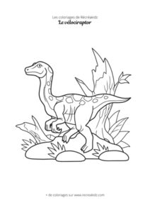 Coloriage Vélociraptor Blue Jurassic World