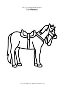 Coloriage de cheval facile