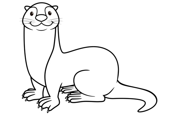 Coloriage loutre à imprimer