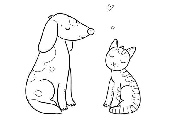 Coloriage animaux de compagnie gratuit