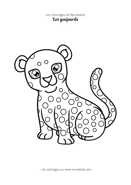 Coloriage bébé guépard