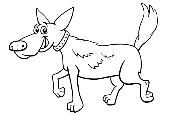 Coloriage chien à imprimer en PDF