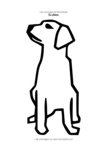 Coloriage chien simple
