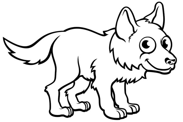 Coloriage coyote à imprimer