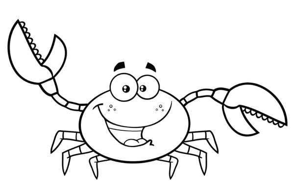 Coloriage crabe à imprimer