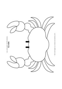 Coloriage crabe CP