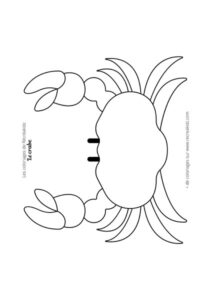 Coloriage crabe CP