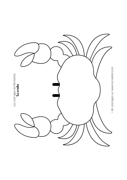 Coloriage crabe CP