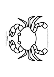 Coloriage crabe facile