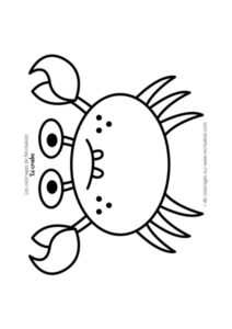 Coloriage crabe rigolo