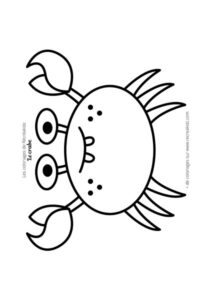 Coloriage crabe rigolo