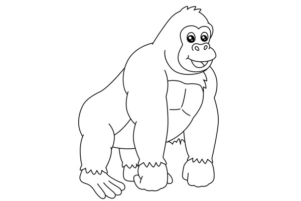 Coloriage gorille à imprimer