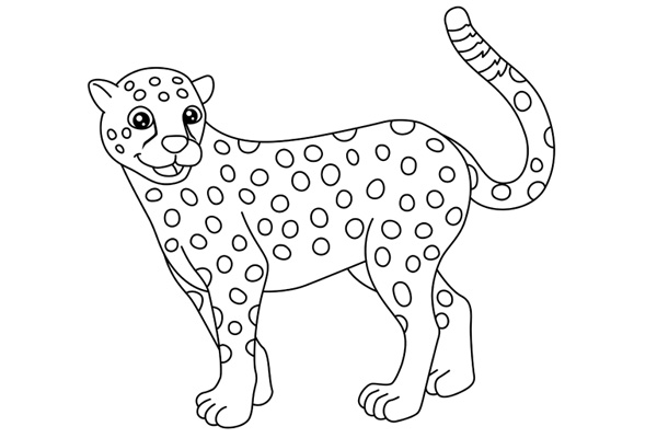 Coloriage guépard à imprimer