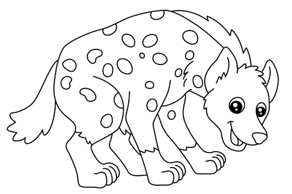Coloriage hyène à imprimer