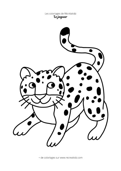 Coloriage jaguar maternelle