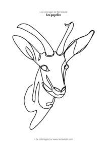 Coloriage tête de gazelle