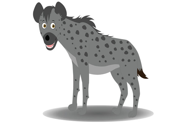 Dessin hyène à colorier