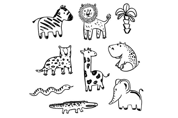 Apprendre à dessiner animaux de la savane