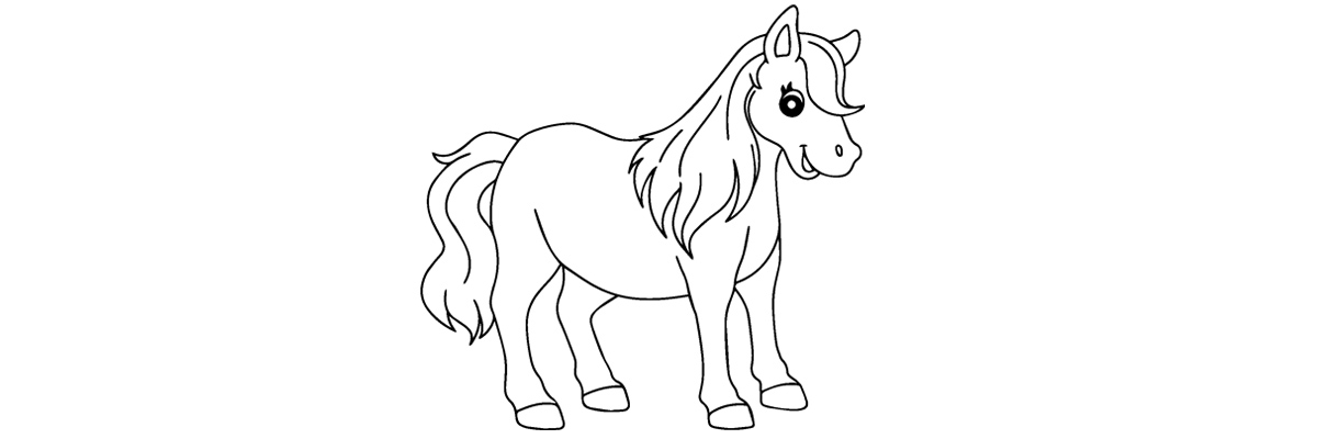 Apprendre à dessiner poney étape par étape