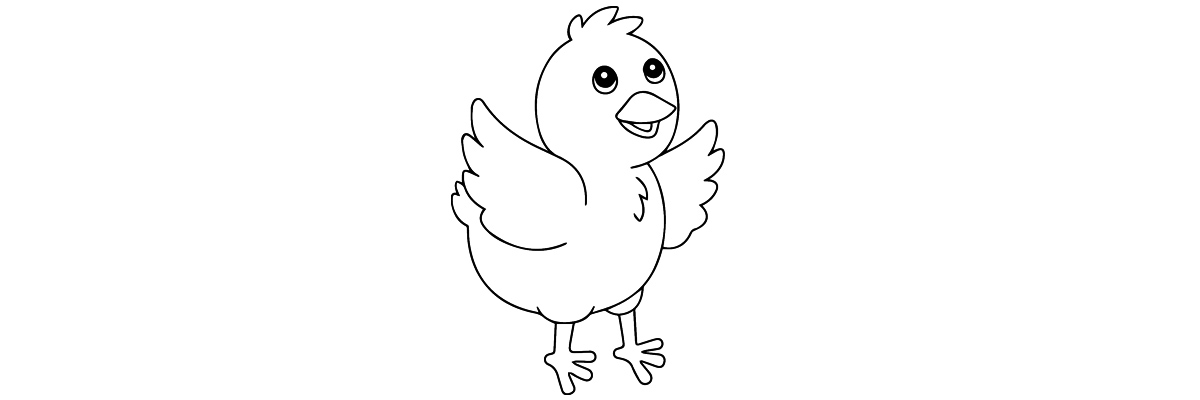 Apprendre à dessiner un poussin étape par étape