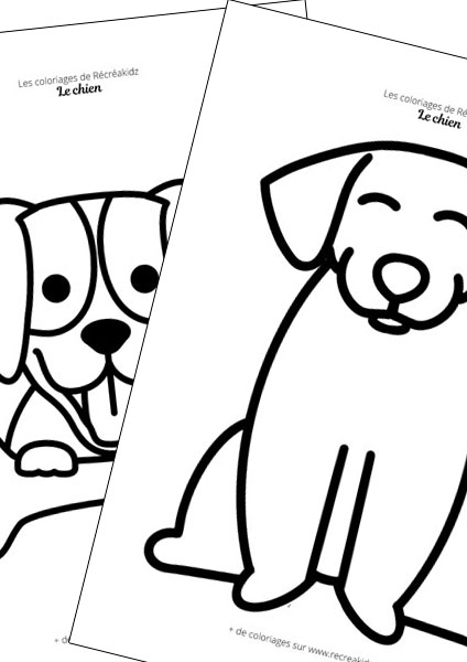 Chien facile à dessiner maternelle